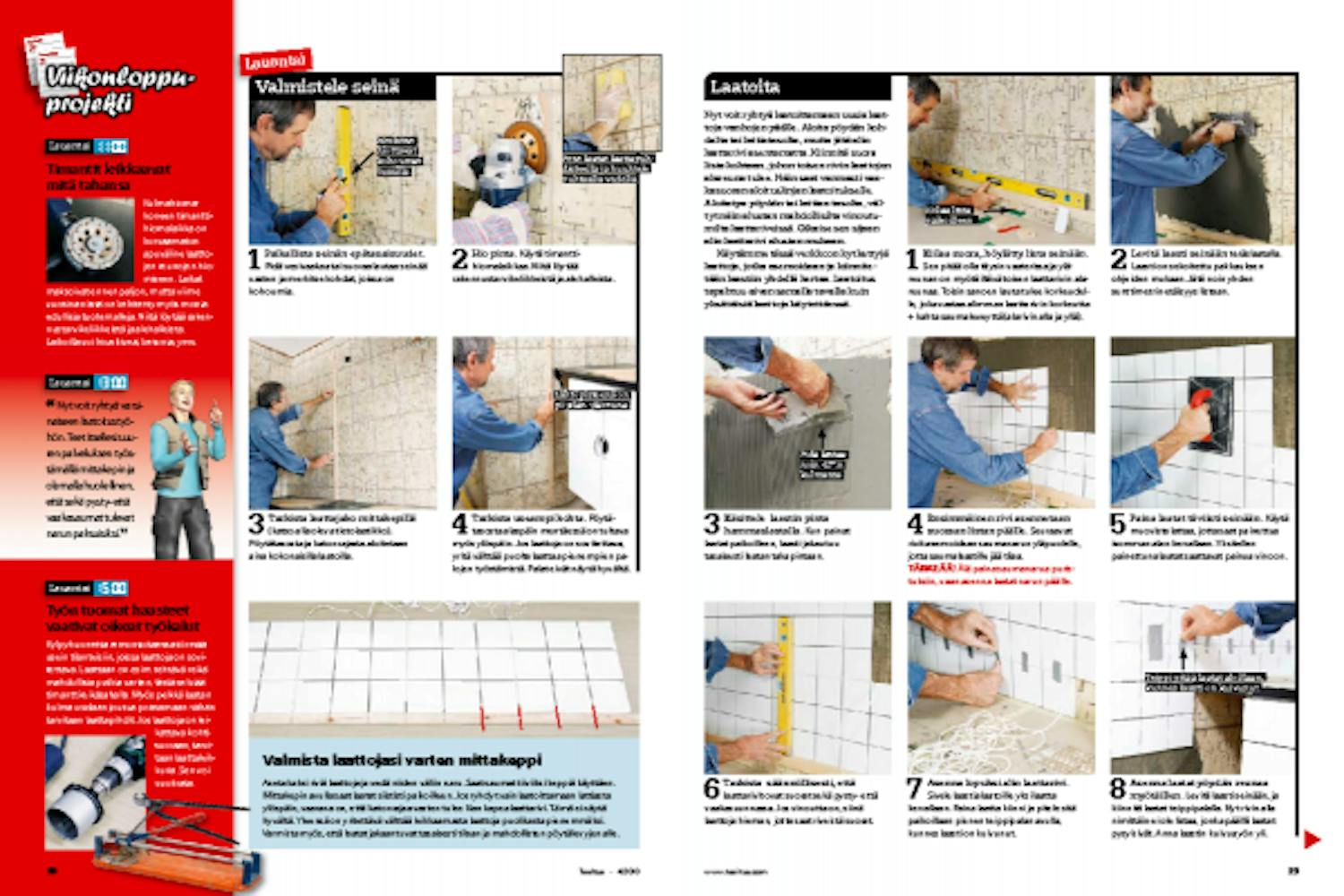 Laatoitus vanhan laatan päälle Laatoitus vanhan laatan päälle